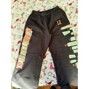 Taylor Swift Life of a Showgirl Tracklist Black Sweatpants - MEDIUM